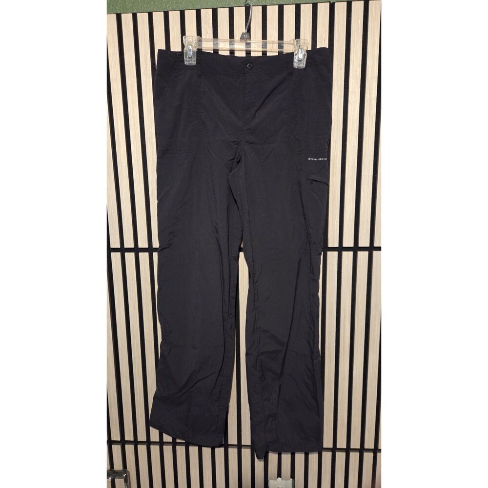 Columbia PFG Omni-Shade Aruba 4 Pocket Roll-Up Rip-Stop Cargo Pants 12 BLACK